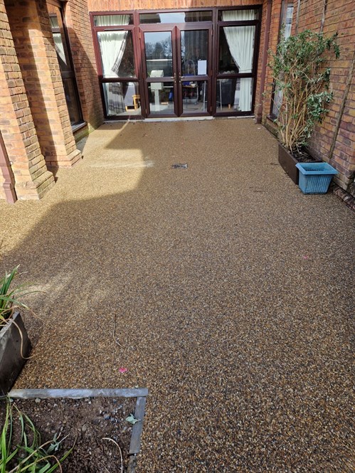 Resin bound laid at Kenwyn care home, Truro