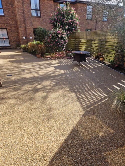Resin bound laid at Kenwyn care home, Truro